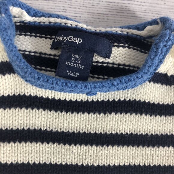 Gap 0-3M Striped Sweater Romper - Picture 3 of 4